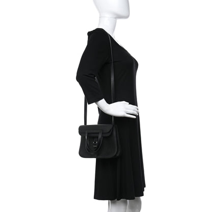 Hermes Taurillon Clemence Halzan 25 Black 2 of 9