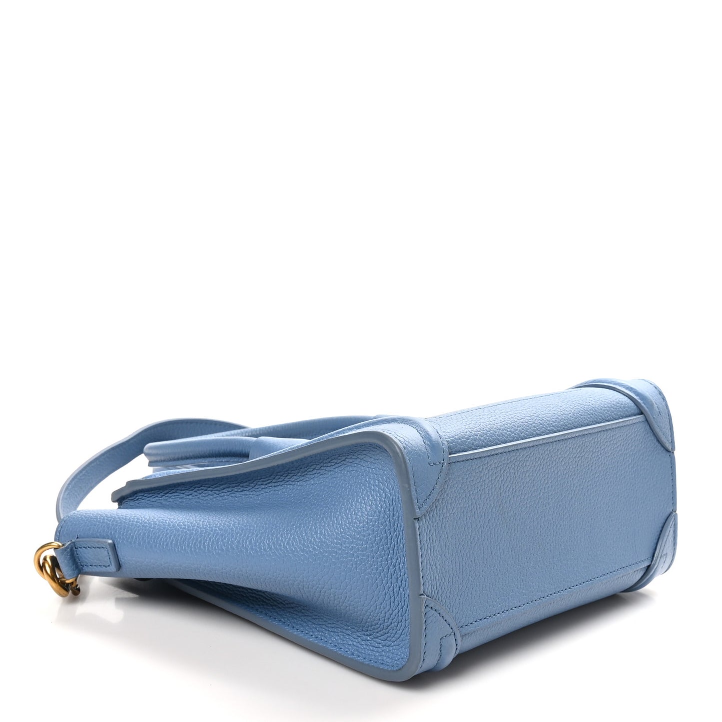 Drummed Calfskin Nano Luggage Azure
