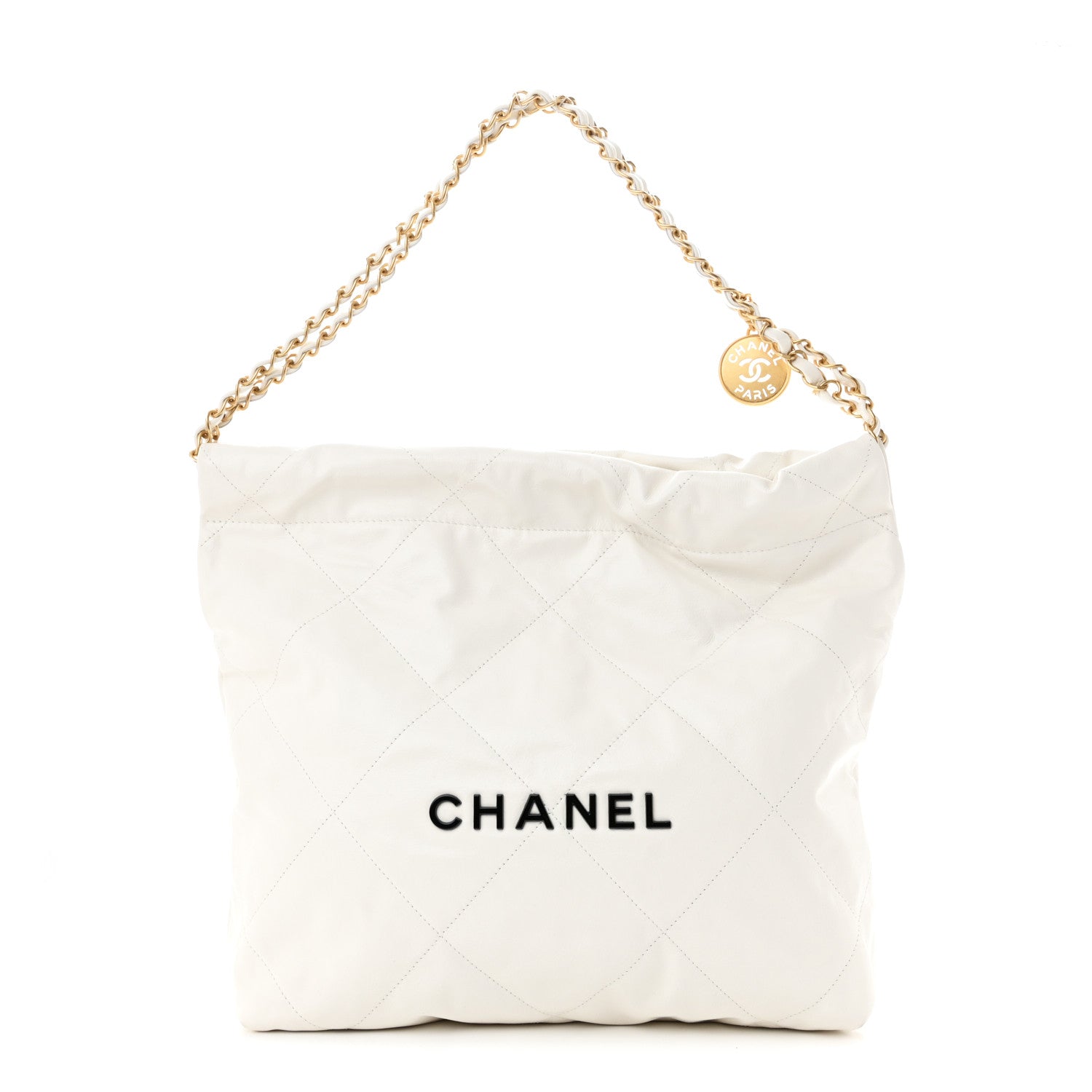 Chanel Calfskin Quilted Small Chanel 22 White 1 of 12