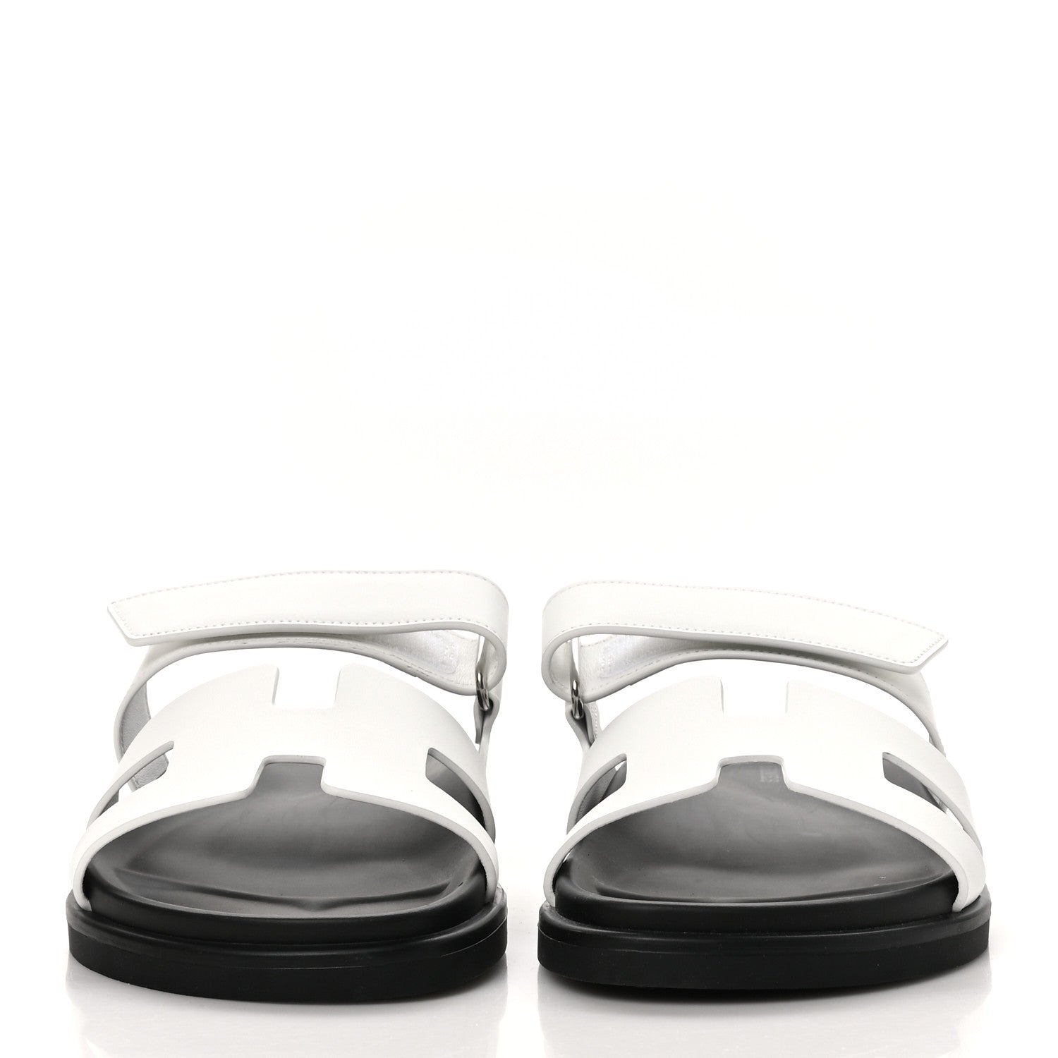 Hermes Calfskin Womens Chypre Sandals 39 White 2 of 9