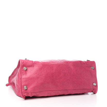 Balenciaga Agneau Giant 21 Silver Hardware Weekender Cyclamen Fucsia 4 of 12