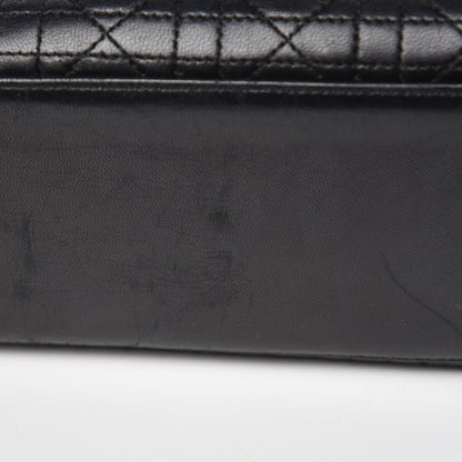 Christian Dior Lambskin Cannage Medium Lady Dior Black 14 of 17