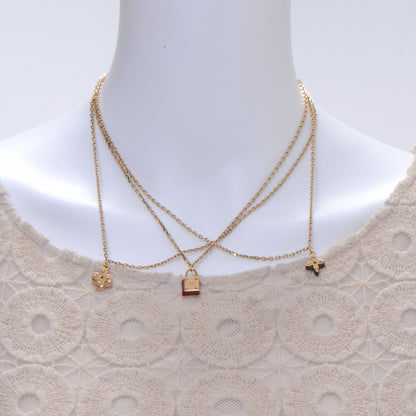 Louis Vuitton Sweet Charms Tiered Necklace Gold 2 of 4