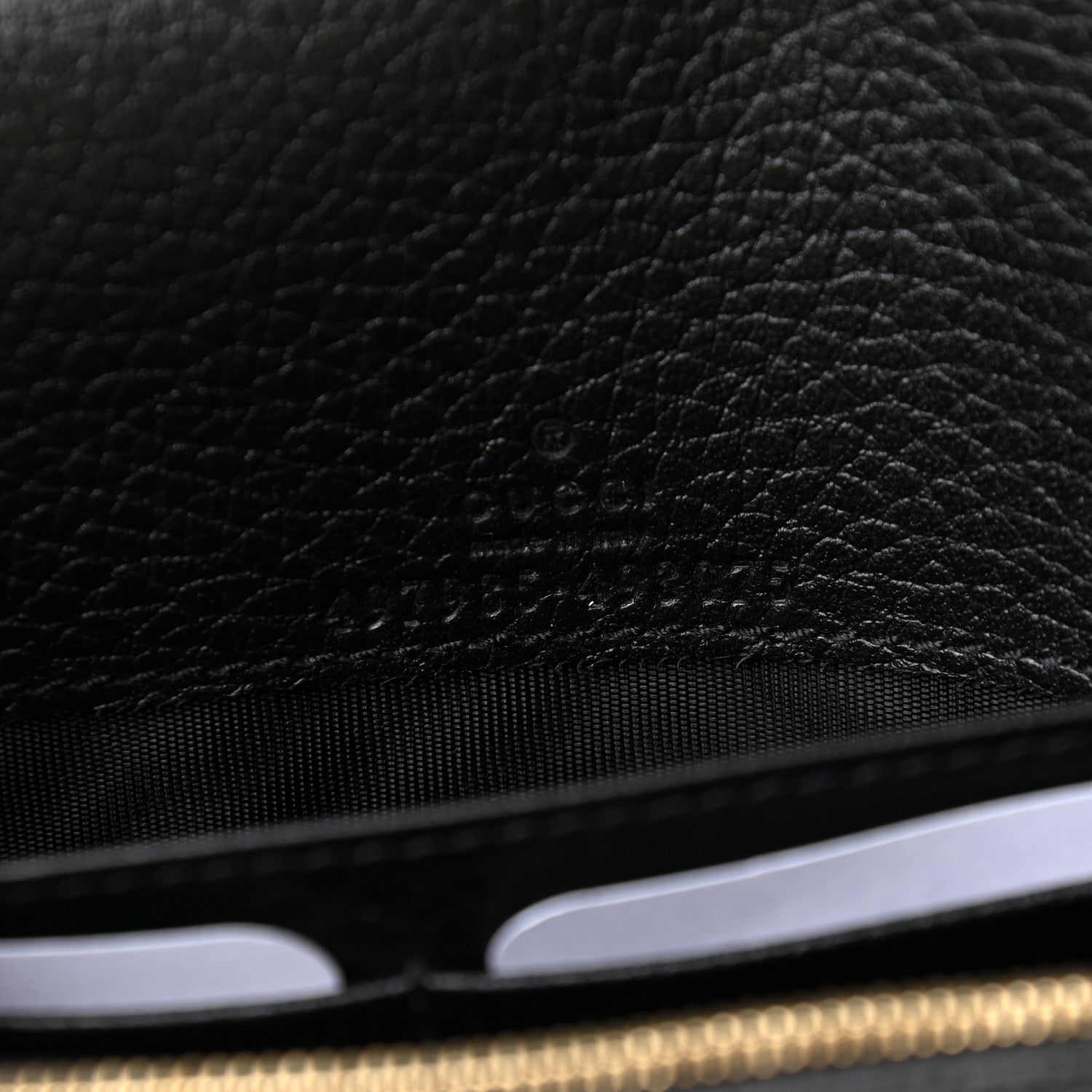 Gucci Calfskin Mini GG Marmont Chain Wallet Black 7 of 9