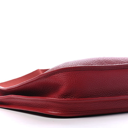 Hermes Taurillon Clemence Evelyne III PM Rouge Garance 8 of 9