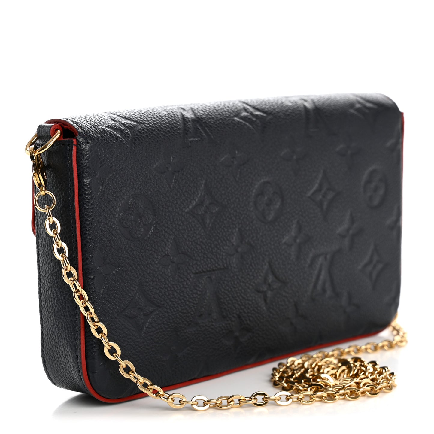 Empreinte Pochette Felicie Chain Wallet Marine Rouge