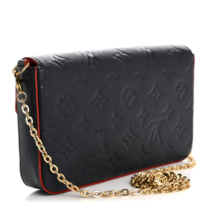 Louis Vuitton Empreinte Pochette Felicie Chain Wallet Marine Rouge 4 of 11