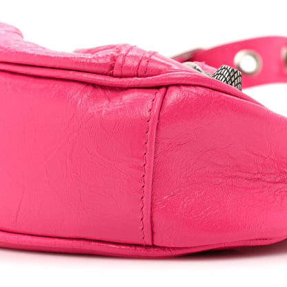Balenciaga Agneau Arena Le Cagole Shoulder Bag XS Hot Pink 9 of 10