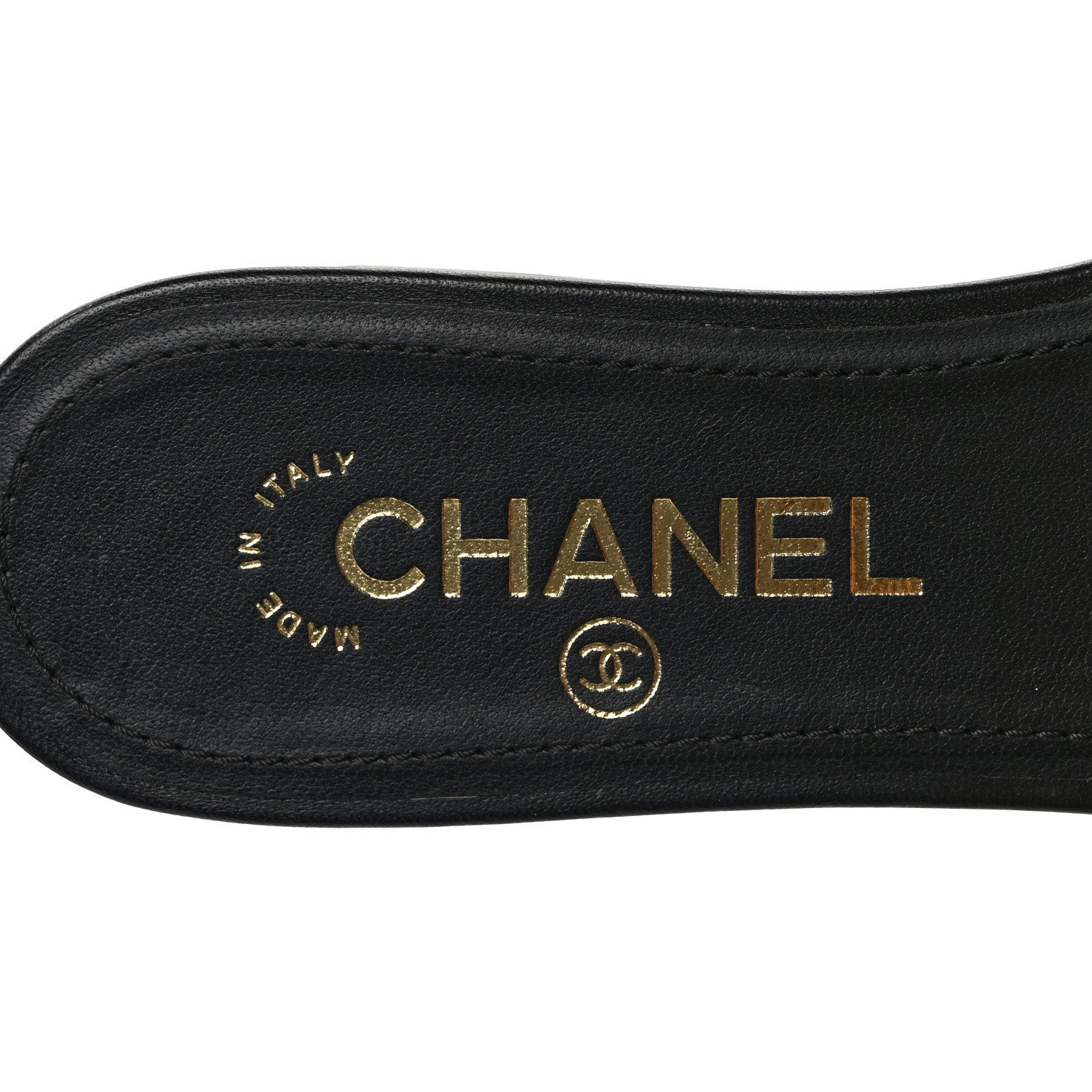 Chanel Lambskin Pearl Crystal CC Sandals 36 Black 7 of 9