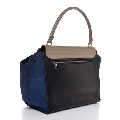 Celine Smooth Calfskin Suede Large Tri-Color Trapeze Dune 3 of 8