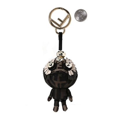 Fendi Nappa Zucca Zucchino Pearl F is Fendi Space Monkey Bag Charm Camelia Carbone Mogano Panna 2 of 5