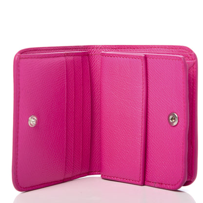 Balenciaga Signature Grained Calfskin BB Flap Coin Wallet Acid Fuchsia 5 of 11