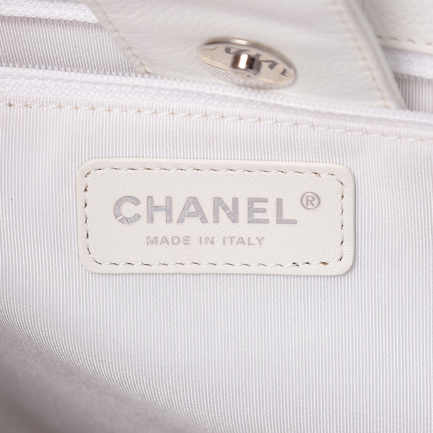 Chanel Calfskin Cerf Executive Shopper Tote White 7 of 17