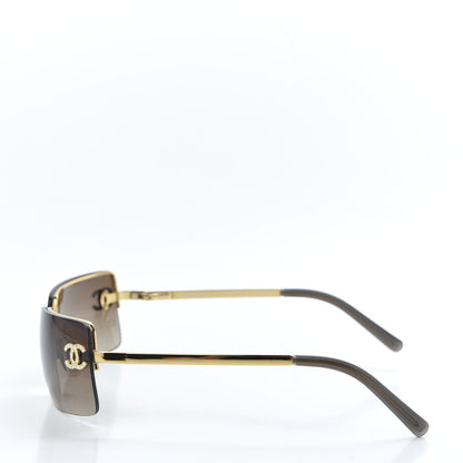 Chanel Crystal CC Logo Sunglasses 4104-B Gold 3 of 8
