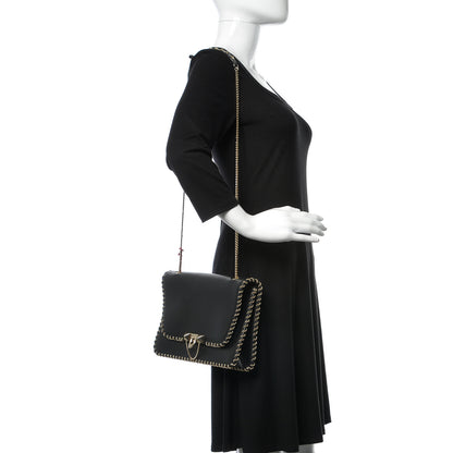 Valentino Garavani Calfskin Groumette Medium Rockstud Demilune Shoulder Bag Black 2 of 8