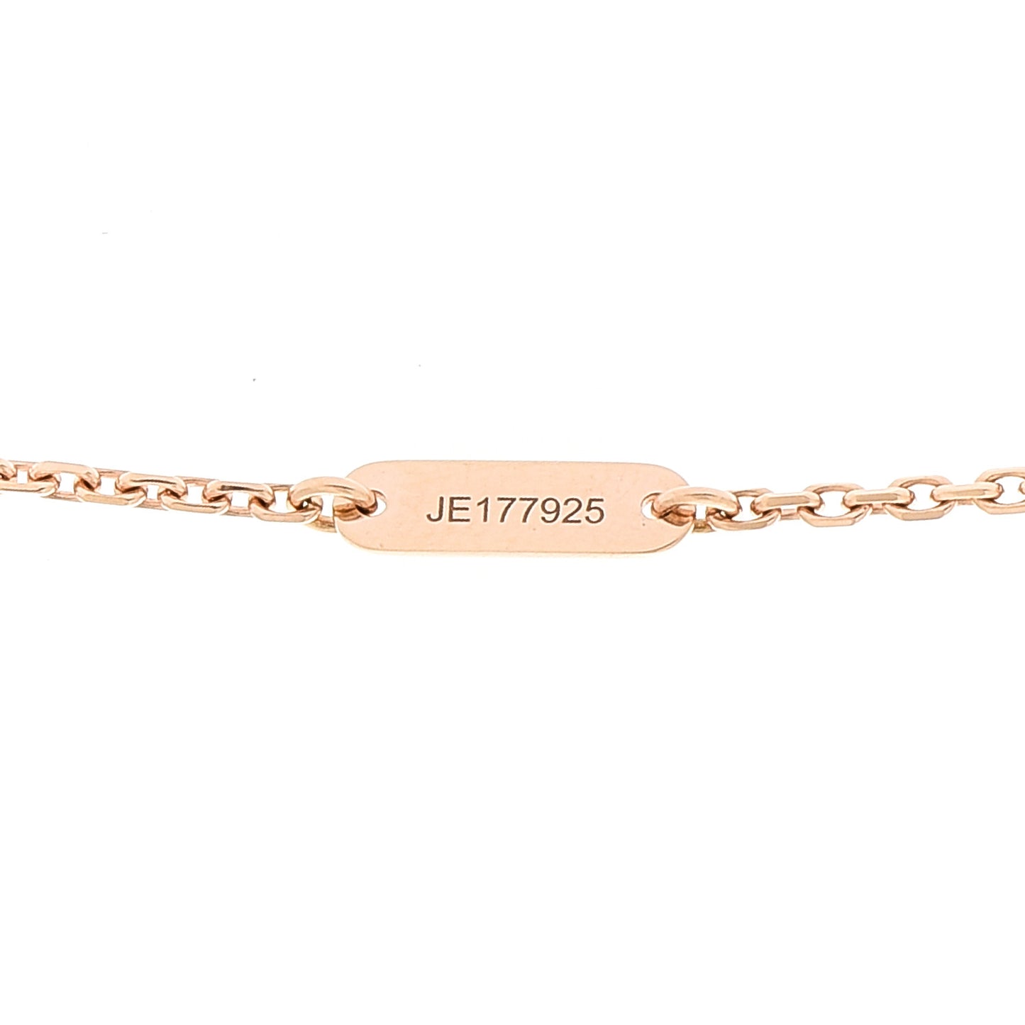 18K Rose Gold Diamond Grey Mother of Pearl Vintage Alhambra Pendant Necklace