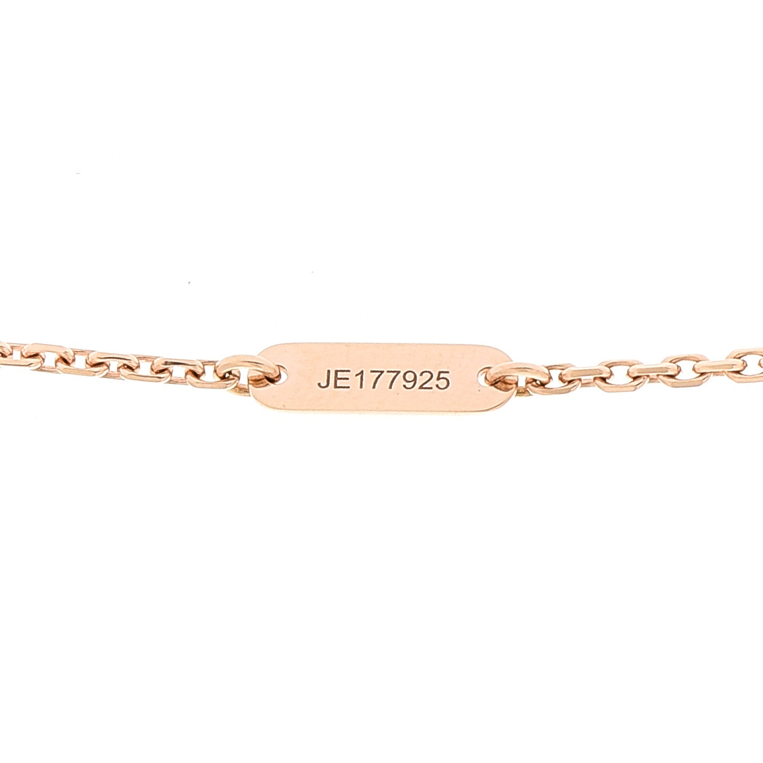 Van Cleef & Arpels 18K Rose Gold Diamond Grey Mother of Pearl Vintage Alhambra Pendant Necklace 5 of 6
