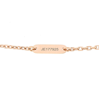 Van Cleef & Arpels 18K Rose Gold Diamond Grey Mother of Pearl Vintage Alhambra Pendant Necklace 5 of 6