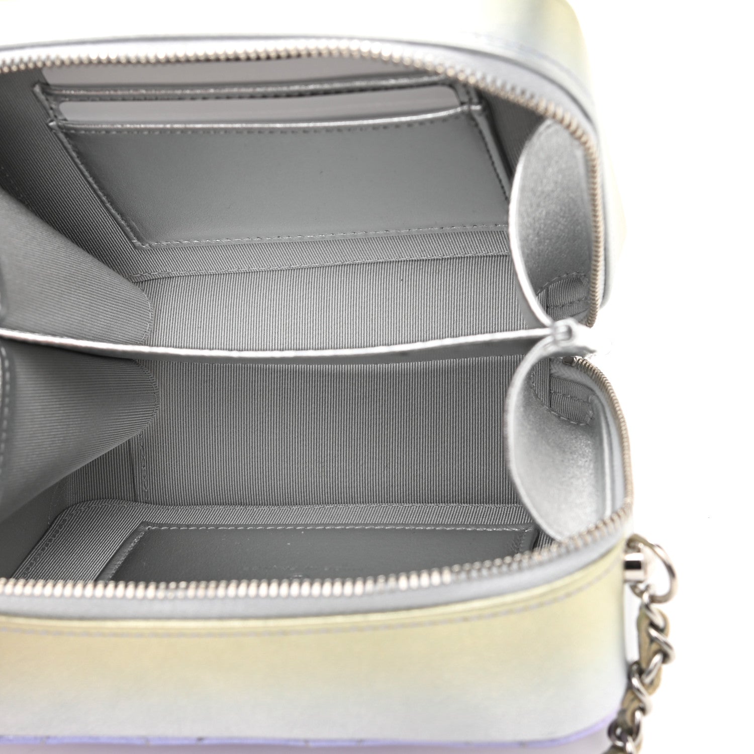 Chanel Metallic Gradient Calfskin Quilted Camera Case Blue Yellow Purple 5 of 11