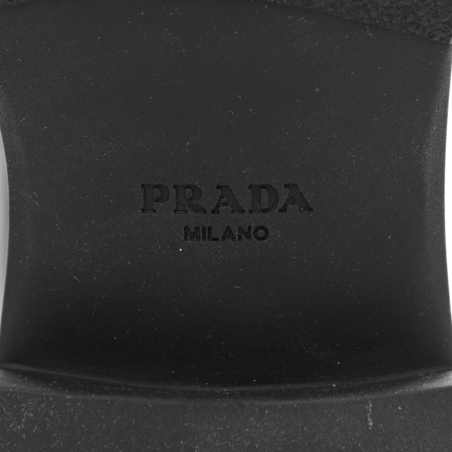 Prada Spazzolato Metal Triangle Logo 50mm Loafers 38 Black 6 of 9