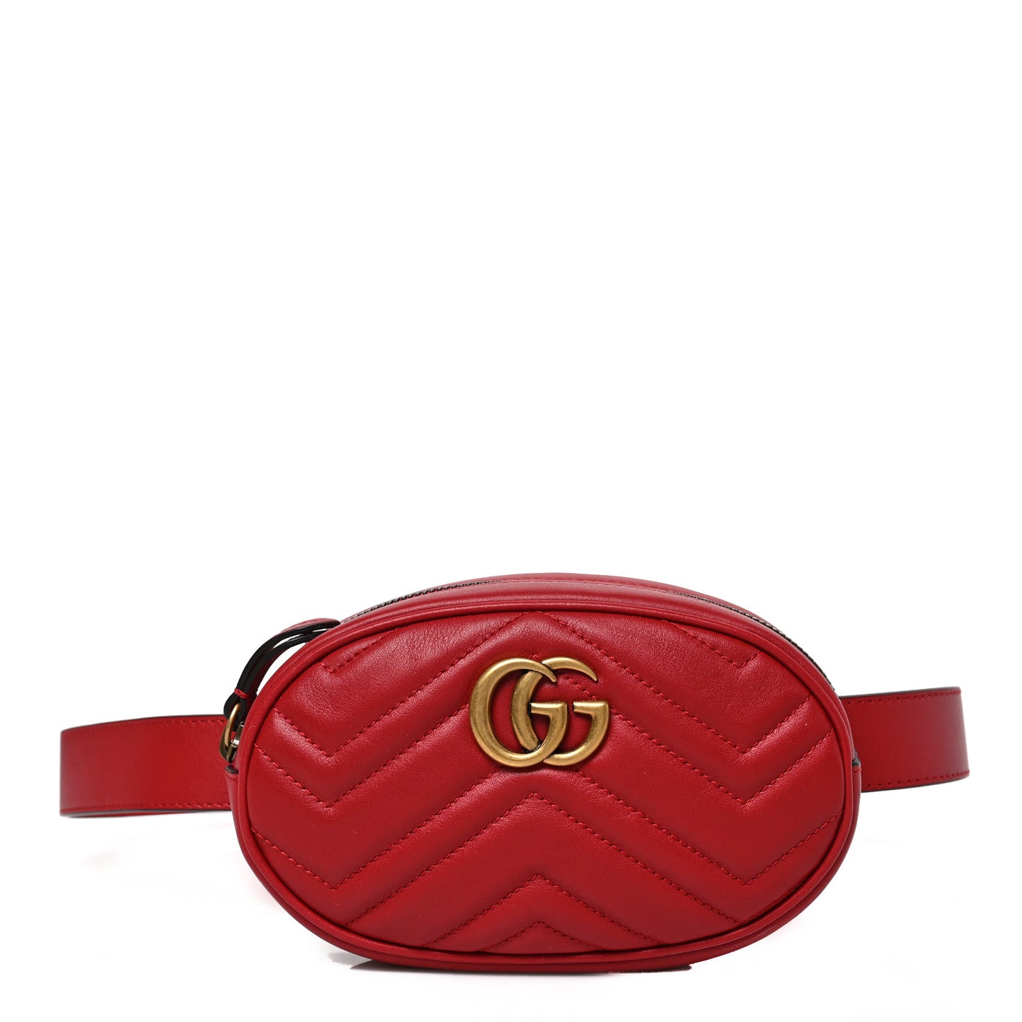 Calfskin Matelasse GG Marmont Belt Bag 75 30 Hibiscus Red