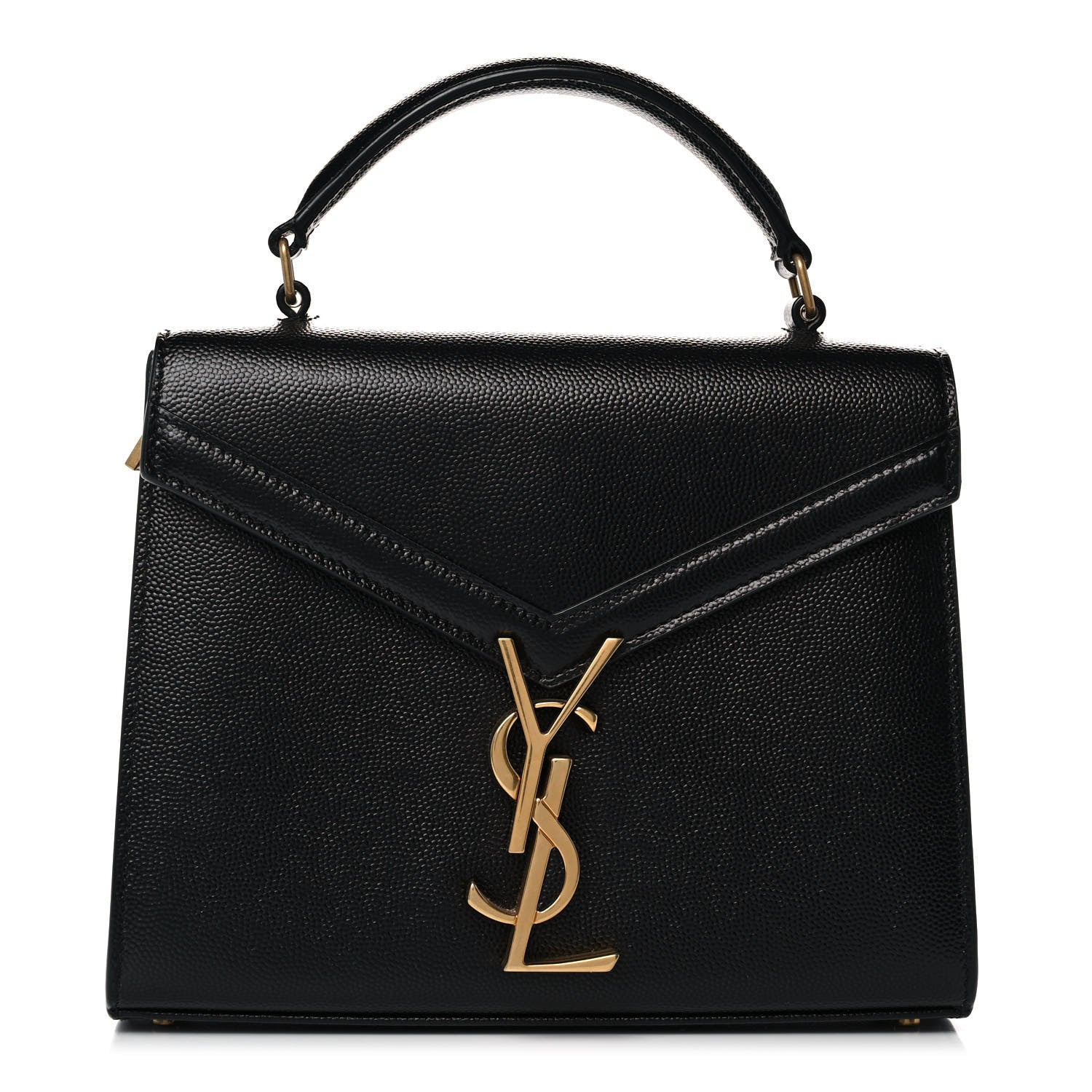 Saint Laurent Grain de Poudre Mini Classic Monogram Cassandra Top Handle Black 1 of 11