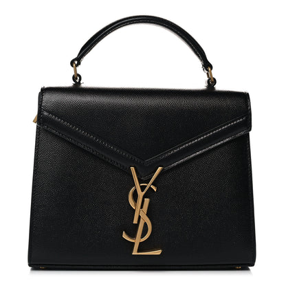 Saint Laurent Grain de Poudre Mini Classic Monogram Cassandra Top Handle Black 1 of 11