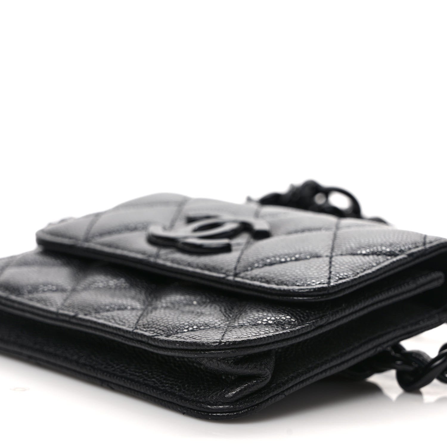 Chanel Caviar Quilted My Everything Belt Flap Card Holder Black 8 of 8
