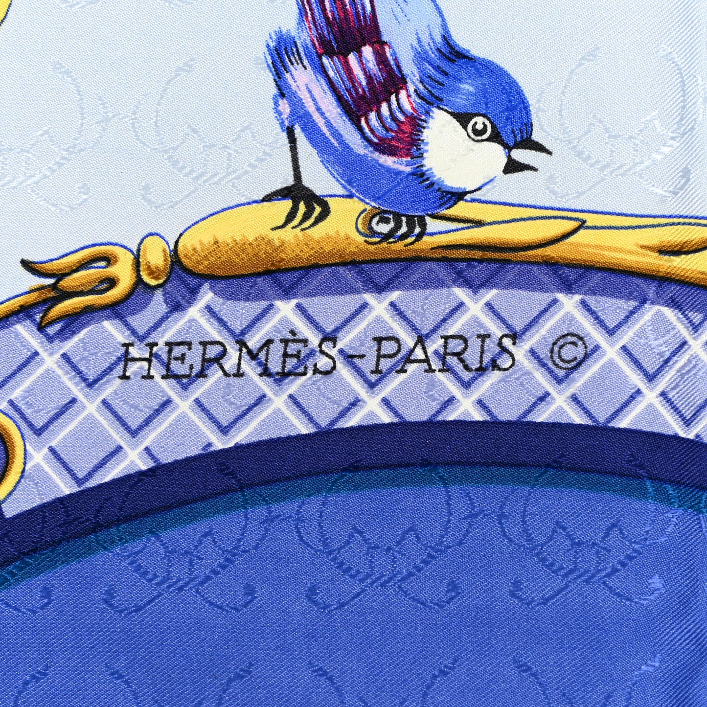Jacquard Silk La Cle Des Champs Scarf 90