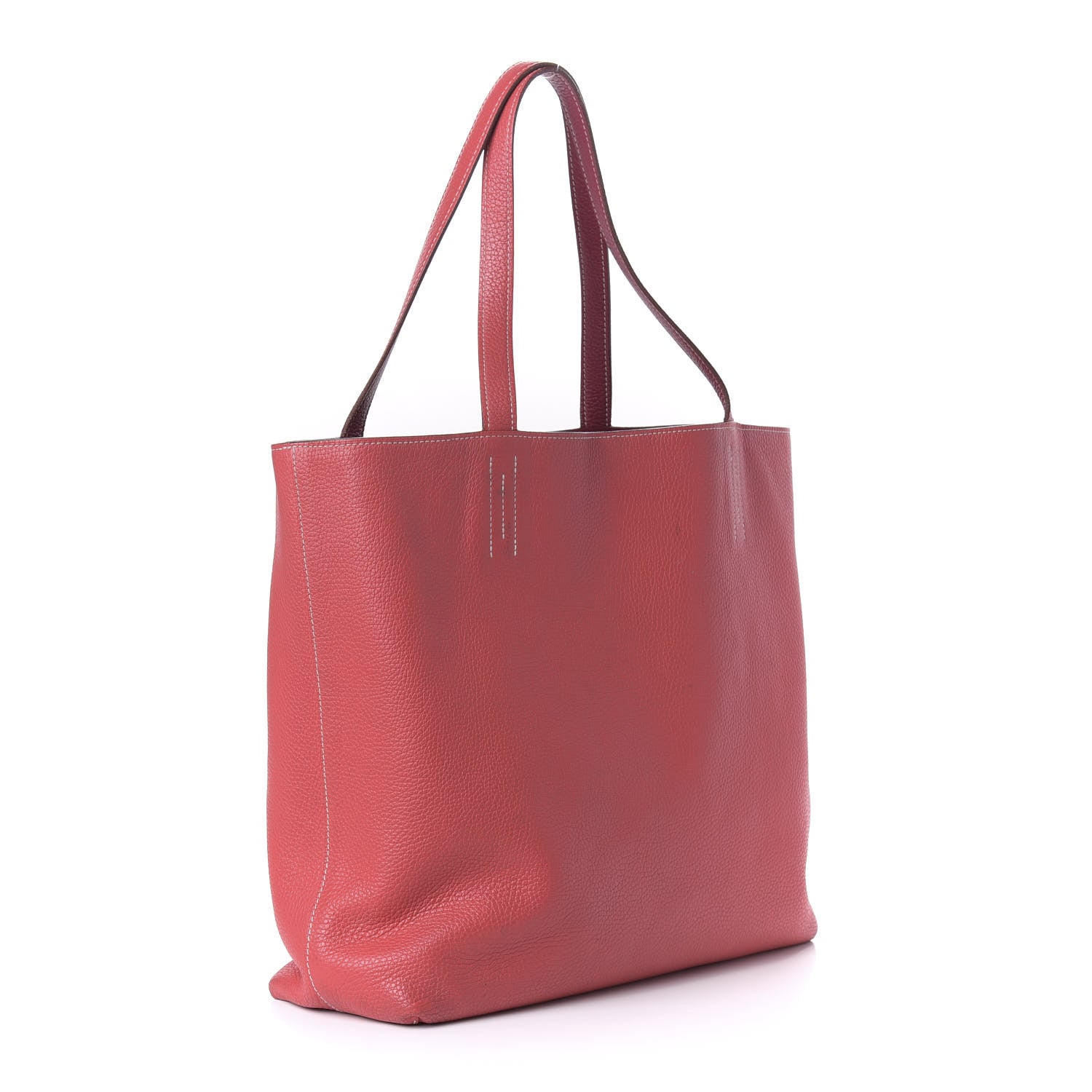 Hermes Taurillon Clemence Double Sens 36 Reversible Tote Rubis Bougainvillea 3 of 16