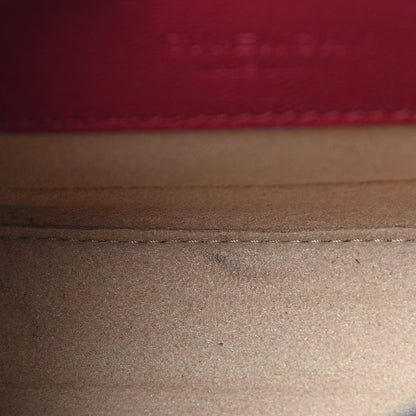 Givenchy Crinkled Patent Goatskin Suede Mini GV3 Shoulder Bag Fig Pink Cherry 9 of 9