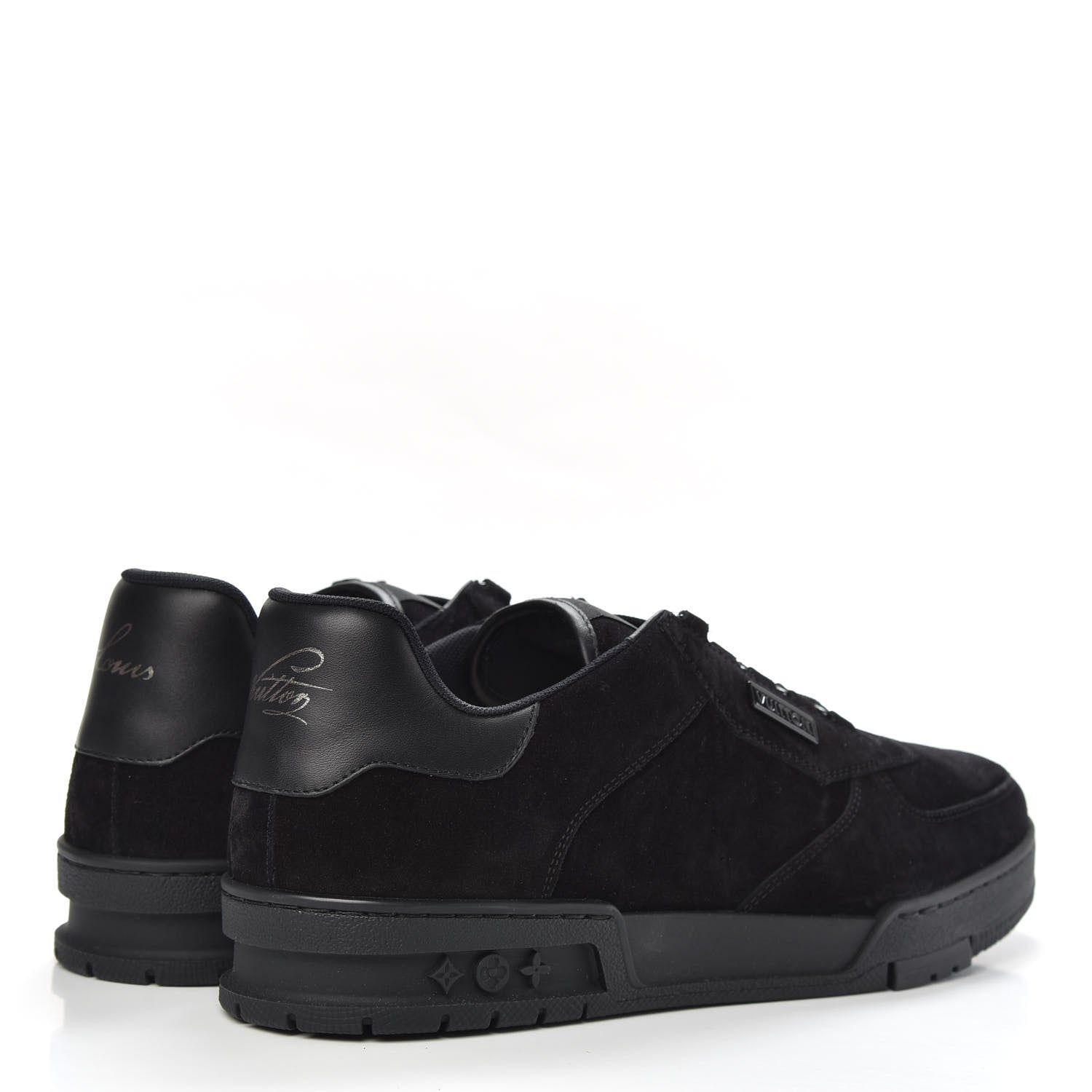 Louis Vuitton Suede Mens LV Trainer Sneakers 9.5 Black 4 of 8