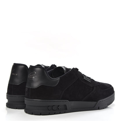 Louis Vuitton Suede Mens LV Trainer Sneakers 9.5 Black 4 of 8