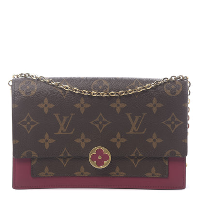 Louis Vuitton Monogram Flore Chain Wallet Fuchsia 1 of 9