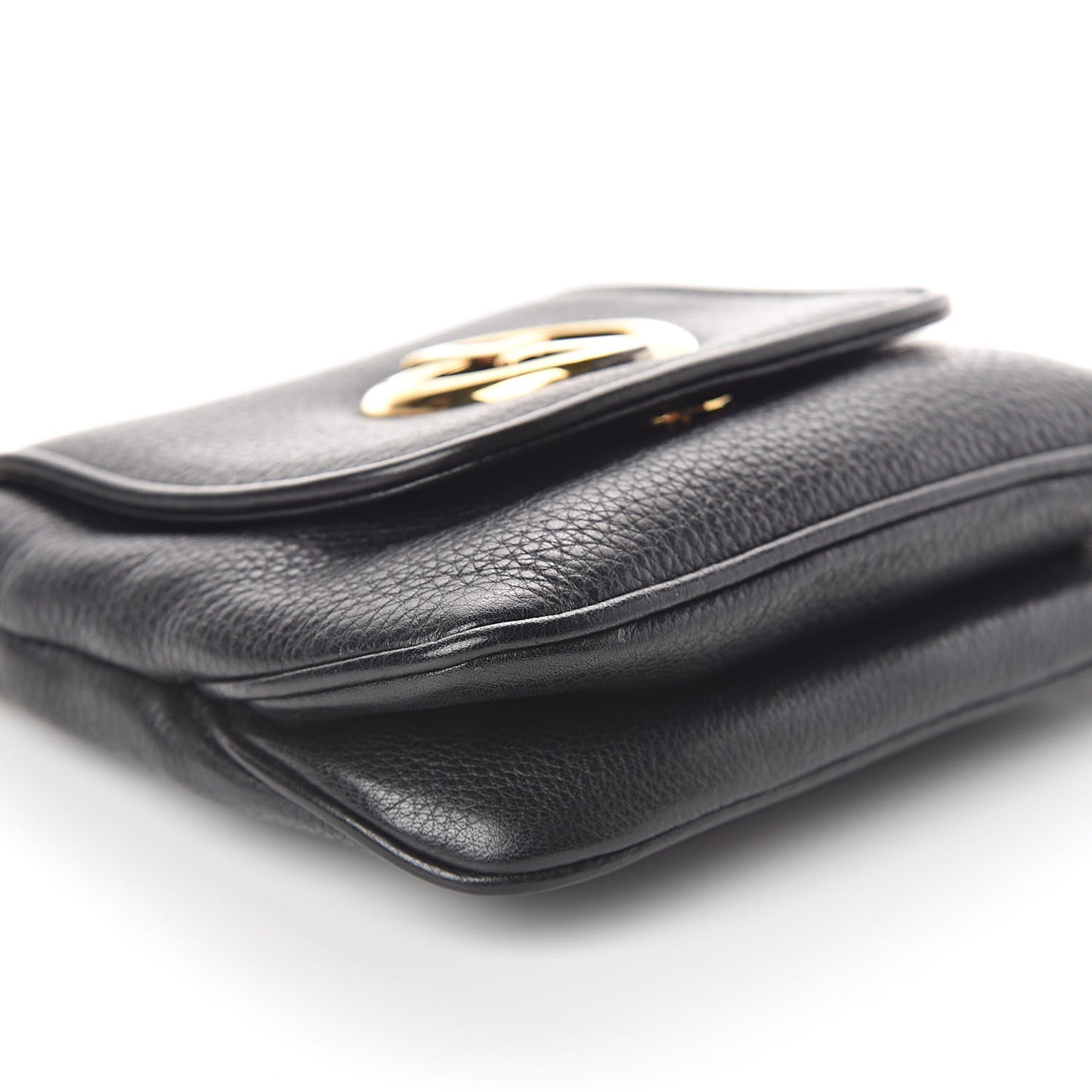 Pebbled Calfskin Small 1973 Chain Shoulder Bag Black