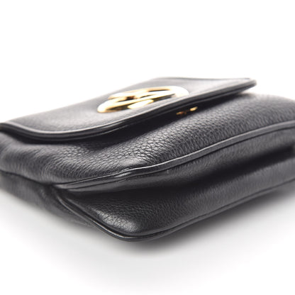 Gucci Pebbled Calfskin Small 1973 Chain Shoulder Bag Black 7 of 8