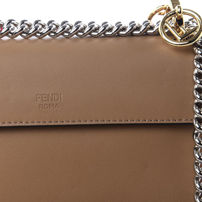 Fendi Calfskin F is Fendi Studded Small Kan I Shoulder Bag Tan 8 of 9