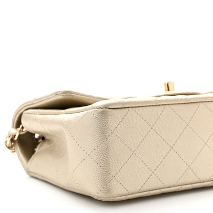 Chanel Metallic Caviar Quilted Mini Rectangular Flap Gold 9 of 12