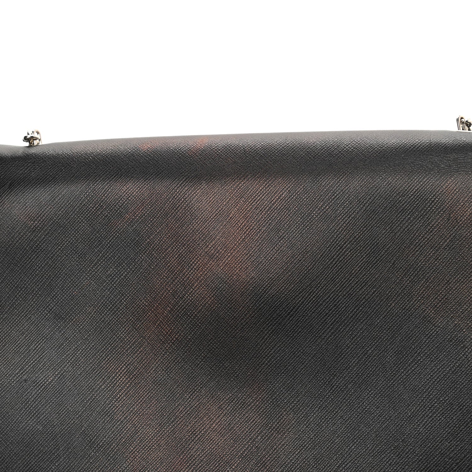 Salvatore Ferragamo Printed Calfskin Vara Bow Chain Flap Crossbody Black 14 of 15