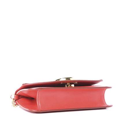 Chloe Calfskin Suede C Clutch With Chain Plaid Red 4 of 10