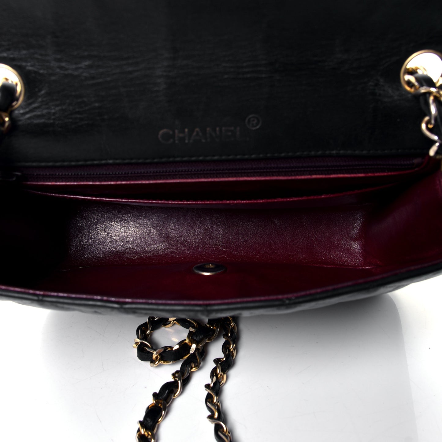 Lambskin Quilted Small Single Flap Black