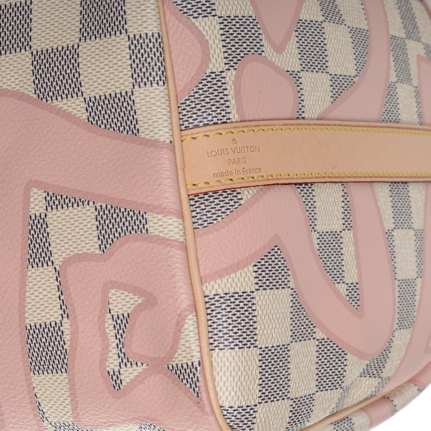 Louis Vuitton Damier Azur Tahitienne Speedy Bandouliere 30 Rose Ballerine 6 of 7