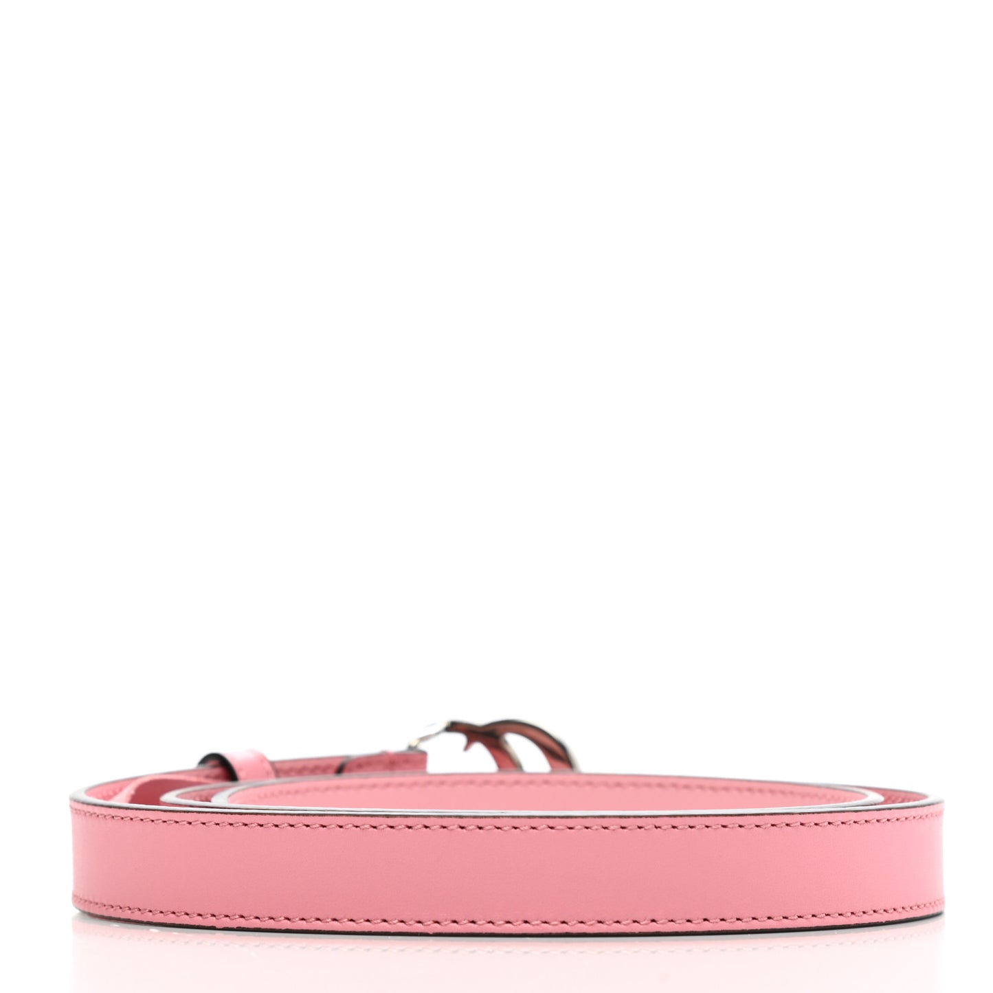 Moon Calfskin Palladium Double G 20mm Belt 80 32 Wild Rose