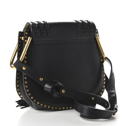 Chloe Calfskin Braided Small Hudson Shoulder Bag Black 3 of 9