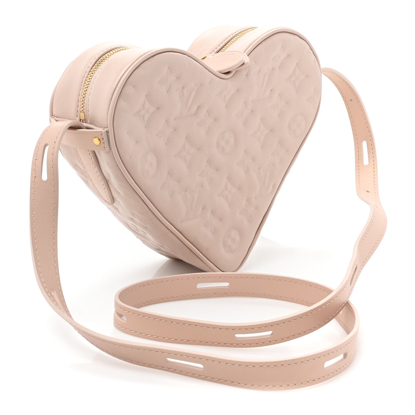 Lambskin Embossed Monogram Fall In Love Sac Coeur Light Pink