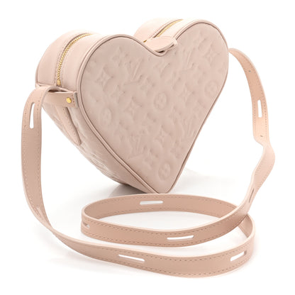 Louis Vuitton Lambskin Embossed Monogram Fall In Love Sac Coeur Light Pink 3 of 9