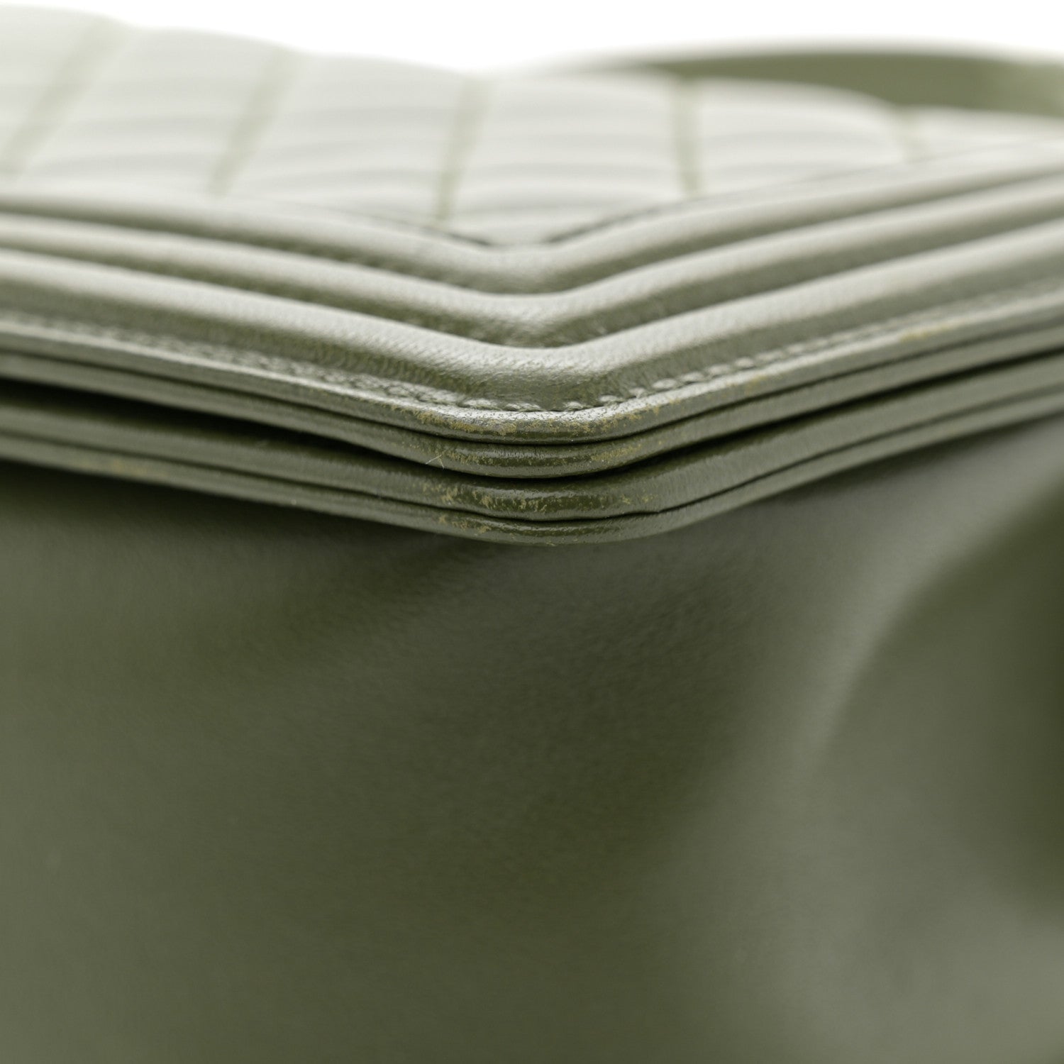 Chanel Lambskin Quilted Medium Boy Flap Green 13 of 14