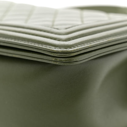 Chanel Lambskin Quilted Medium Boy Flap Green 13 of 14