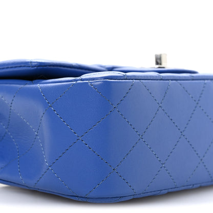 Chanel Lambskin Quilted Mini Rectangular Flap Blue 9 of 11