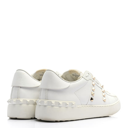 Valentino Garavani Calfskin Rockstud Untitled Open Sneakers 38 White 4 of 13